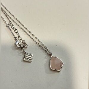 Kendra Scott | Rose Quarts Silver Necklace